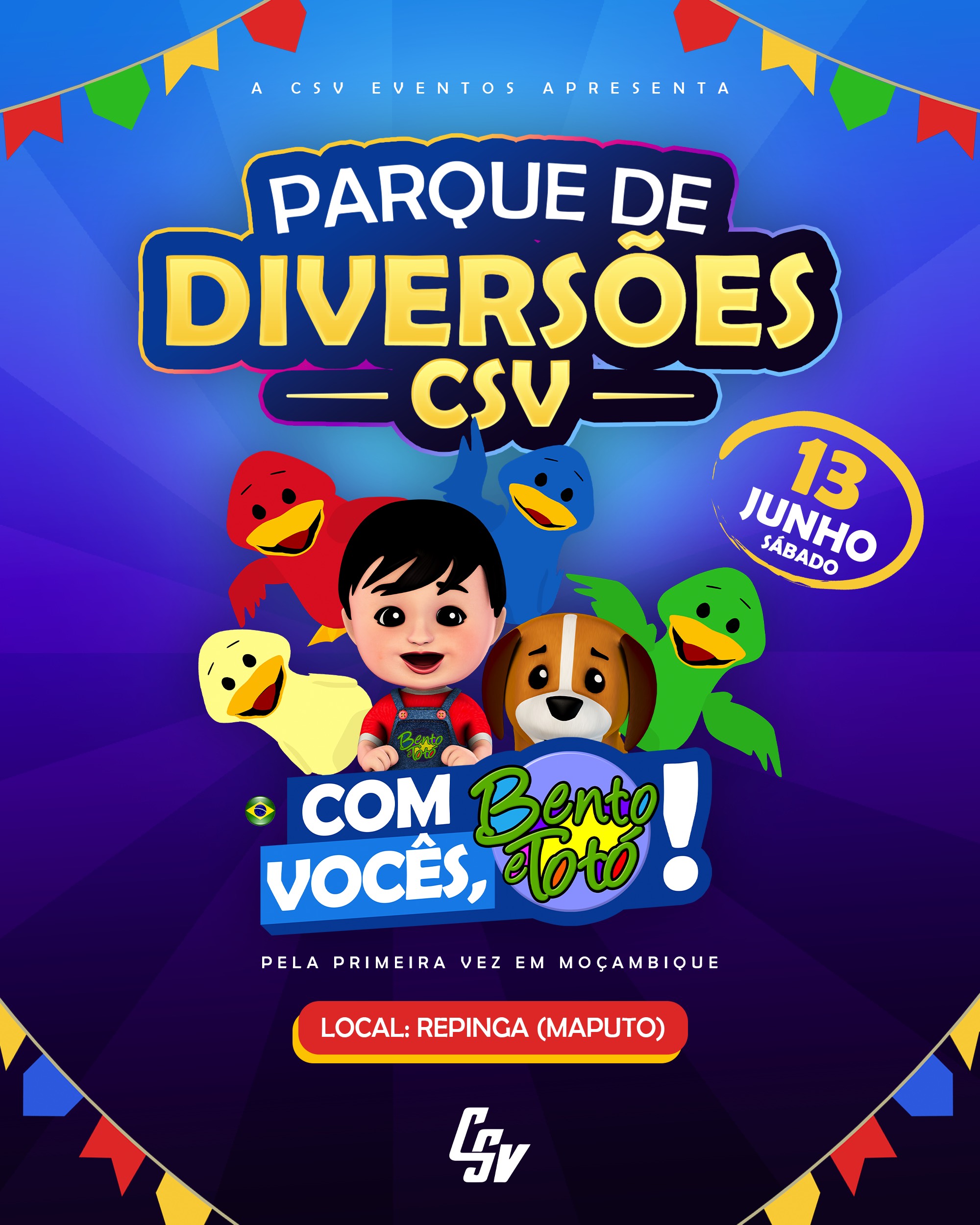 Parque de Diversões CSV: Bento e Totó